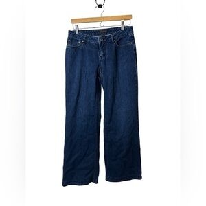 CHRISTOPHER BLUE stretch denim blue jeans wide leg 10